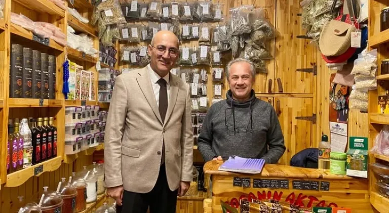 KAYMAKAM AYDIN ESNAF ZİYARETLERİNE DEVAM EDİYOR